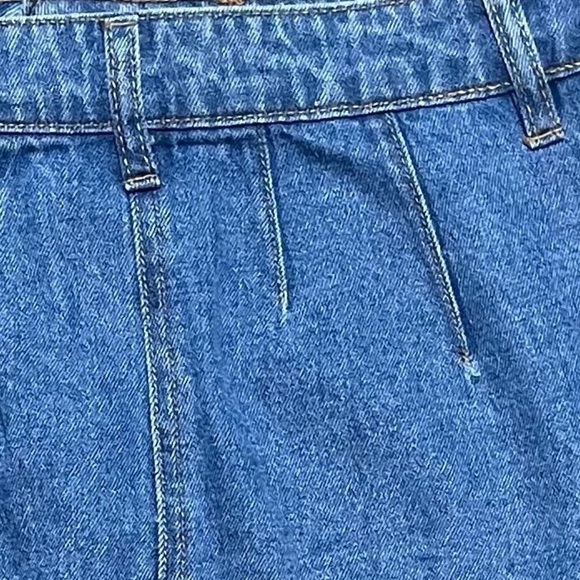 Harper Heritage Denim Mini Skirt Button Front Short Pencil Skirt Small - Picture 8 of 11